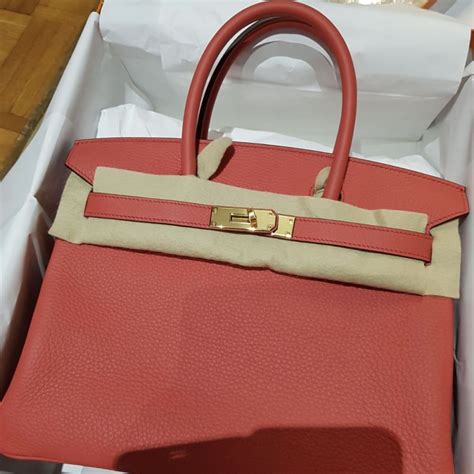 Hermès Birkin 30 Bougainvillier Taurillon Clemence Gold 